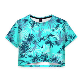 Женская футболка 3D укороченная с принтом GTA San Andreas Tommy Vercetti в Тюмени, 100% полиэстер | круглая горловина, длина футболки до линии талии, рукава с отворотами | Тематика изображения на принте: 80 е | gta | vice city |   лето | вай сити | вайс сити | гта | майами | неон | пальмы | пляжная | рубашка | томми версетти | тони монтана