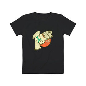 Детская футболка хлопок с принтом 1up в Тюмени, 100% хлопок | круглый вырез горловины, полуприлегающий силуэт, длина до линии бедер | Тематика изображения на принте: nintendo | марио | нинтендо