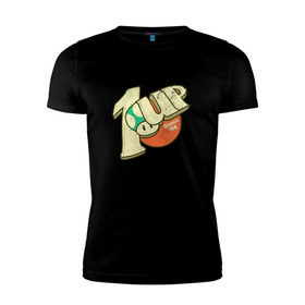 Мужская футболка премиум с принтом 1up в Тюмени, 92% хлопок, 8% лайкра | приталенный силуэт, круглый вырез ворота, длина до линии бедра, короткий рукав | Тематика изображения на принте: nintendo | марио | нинтендо