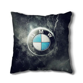 Подушка 3D с принтом Логотип BMW в Тюмени, наволочка – 100% полиэстер, наполнитель – холлофайбер (легкий наполнитель, не вызывает аллергию). | состоит из подушки и наволочки. Наволочка на молнии, легко снимается для стирки | logo bmw | бмв | логотип bmw | логотип бмв