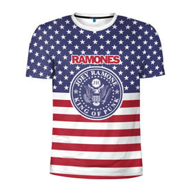 Мужская футболка 3D спортивная с принтом Ramones в Тюмени, 100% полиэстер с улучшенными характеристиками | приталенный силуэт, круглая горловина, широкие плечи, сужается к линии бедра | Тематика изображения на принте: группа | панк | рамон | рамонес | рамоунз | рамоунс | рок | хард