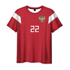 Мужская футболка 3D с принтом Дзюба ЧМ 2018 в Тюмени, 100% полиэфир | прямой крой, круглый вырез горловины, длина до линии бедер | dzyuba | дзюба | мира | россии | россия | сборная | форма | чемпионат