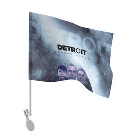 Флаг для автомобиля с принтом Detroit become human в Тюмени, 100% полиэстер | Размер: 30*21 см | dbh | detroit | gamer