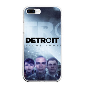 Чехол для iPhone 7Plus/8 Plus матовый с принтом Detroit become human в Тюмени, Силикон | Область печати: задняя сторона чехла, без боковых панелей | dbh | detroit | gamer
