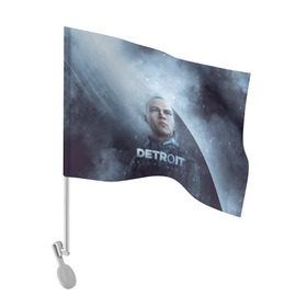 Флаг для автомобиля с принтом Detroit become human в Тюмени, 100% полиэстер | Размер: 30*21 см | dbh | detroit | gamer