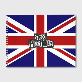 Альбом для рисования с принтом Sex Pistols в Тюмени, 100% бумага
 | матовая бумага, плотность 200 мг. | англия | британия | панк | флаг