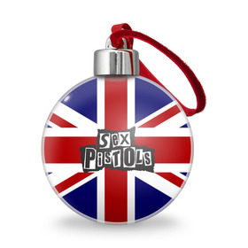 Ёлочный шар с принтом Sex Pistols в Тюмени, Пластик | Диаметр: 77 мм | Тематика изображения на принте: англия | британия | панк | флаг