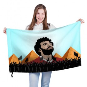 Флаг 3D с принтом Salah Egypt в Тюмени, 100% полиэстер | плотность ткани — 95 г/м2, размер — 67 х 109 см. Принт наносится с одной стороны | liverpool | mohamed | mohammed | salah | ливерпуль | мохамед | мохаммед | салах