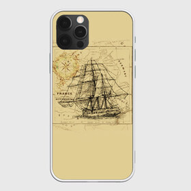 Чехол для iPhone 12 Pro Max с принтом Старая карта в Тюмени, Силикон |  | old map | бумага | винтаж | корабль | старинная карта