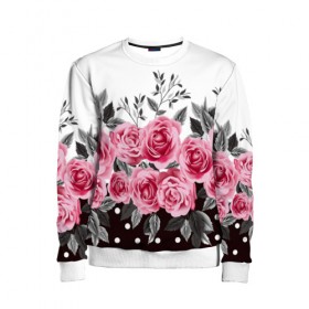 Детский свитшот 3D с принтом Rose Trend в Тюмени, 100% полиэстер | свободная посадка, прямой крой, мягкая тканевая резинка на рукавах и понизу свитшота | flowers | hipster | rose | swag | trend | мода | розы | стиль | стильная | цветы