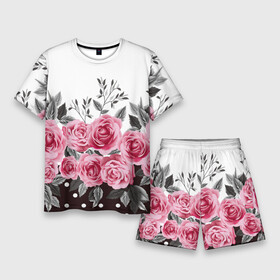 Мужской костюм с шортами 3D с принтом Rose Trend в Тюмени,  |  | flowers | hipster | rose | swag | trend | мода | розы | стиль | стильная | цветы