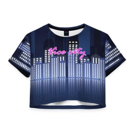 Женская футболка 3D укороченная с принтом Vice city в Тюмени, 100% полиэстер | круглая горловина, длина футболки до линии талии, рукава с отворотами | game | grand theft auto | gta | vice city | игромания | игры