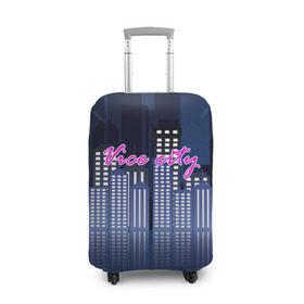Чехол для чемодана 3D с принтом Vice city в Тюмени, 86% полиэфир, 14% спандекс | двустороннее нанесение принта, прорези для ручек и колес | game | grand theft auto | gta | vice city | игромания | игры