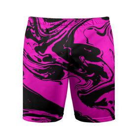 Мужские шорты 3D спортивные с принтом Черно розовый акрил в Тюмени,  |  | волна | естественный | искусство | камень | краска | красочный | линии | модерн | мокрый | натуральный | яркие