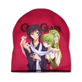 Шапка 3D с принтом Code Geass - Lelouch and C.C. в Тюмени, 100% полиэстер | универсальный размер, печать по всей поверхности изделия | 