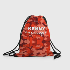 Рюкзак-мешок 3D с принтом Kenny в Тюмени, 100% полиэстер | плотность ткани — 200 г/м2, размер — 35 х 45 см; лямки — толстые шнурки, застежка на шнуровке, без карманов и подкладки | Тематика изображения на принте: назар вотяков | обладает | русский рэп