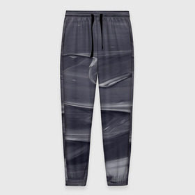 Мужские брюки 3D с принтом Серый градиент в Тюмени, 100% полиэстер | манжеты по низу, эластичный пояс регулируется шнурком, по бокам два кармана без застежек, внутренняя часть кармана из мелкой сетки | 
