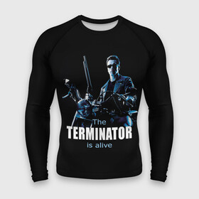Мужской рашгард 3D с принтом Terminator alive в Тюмени,  |  | arnold schwarzenegger | арнольд шварценеггер | киборг | кино | терминатор