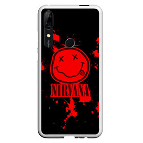 Чехол для Honor P Smart Z с принтом Nirvana в Тюмени, Силикон | Область печати: задняя сторона чехла, без боковых панелей | Тематика изображения на принте: cobain | kurt | nevermino | nirvana | альтернативный | гранж | грол | группа | дональд | кобейн | курт | музыка | надпись | нервана | нирвана | новоселич | певец | рок | смайл | смайлик | солист