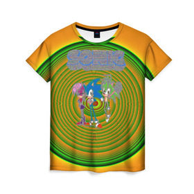 Женская футболка 3D с принтом Sonic в Тюмени, 100% полиэфир ( синтетическое хлопкоподобное полотно) | прямой крой, круглый вырез горловины, длина до линии бедер | hedgehog | knuckles | sega | sonic | super | tails | ёжик | ехидна | лисенок | лисица | наклз | сега | соник | супер | суперёжик | тэилз | тэилс