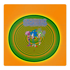 Магнитный плакат 3Х3 с принтом Sonic в Тюмени, Полимерный материал с магнитным слоем | 9 деталей размером 9*9 см | Тематика изображения на принте: hedgehog | knuckles | sega | sonic | super | tails | ёжик | ехидна | лисенок | лисица | наклз | сега | соник | супер | суперёжик | тэилз | тэилс