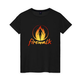 Женская футболка хлопок с принтом Life is Strange Firewalk Fire в Тюмени, 100% хлопок | прямой крой, круглый вырез горловины, длина до линии бедер, слегка спущенное плечо | Тематика изображения на принте: fire | firewalk | life is strange | lis