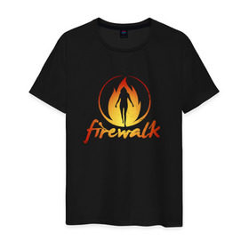 Мужская футболка хлопок с принтом Life is Strange Firewalk Fire в Тюмени, 100% хлопок | прямой крой, круглый вырез горловины, длина до линии бедер, слегка спущенное плечо. | fire | firewalk | life is strange | lis