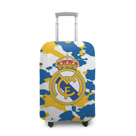 Чехол для чемодана 3D с принтом Real Madrid в Тюмени, 86% полиэфир, 14% спандекс | двустороннее нанесение принта, прорези для ручек и колес | football | logo | real madrid | spain | sport | арт | испания | камуфляж | лига | лого | милитари | реал | спорт | текстура | фк | футбол | футбольный клуб | эмблема