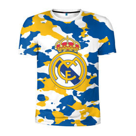 Мужская футболка 3D спортивная с принтом Real Madrid в Тюмени, 100% полиэстер с улучшенными характеристиками | приталенный силуэт, круглая горловина, широкие плечи, сужается к линии бедра | football | logo | real madrid | spain | sport | арт | испания | камуфляж | лига | лого | милитари | реал | спорт | текстура | фк | футбол | футбольный клуб | эмблема