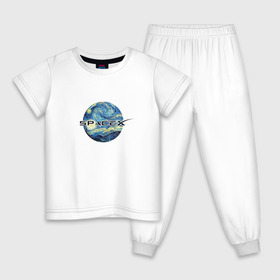 Детская пижама хлопок с принтом Space X в Тюмени, 100% хлопок |  брюки и футболка прямого кроя, без карманов, на брюках мягкая резинка на поясе и по низу штанин
 | ван гог | илон | илон маск | искусство | космос | лунная ночь | маск | небо | прикольная | технологии | тренд