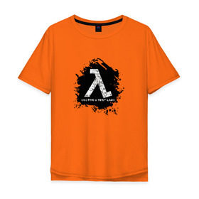 Мужская футболка хлопок Oversize с принтом Half - Life в Тюмени, 100% хлопок | свободный крой, круглый ворот, “спинка” длиннее передней части | half   life 2 | valve corporation | халф лайфе | халфа