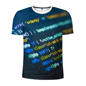 Мужская футболка 3D спортивная с принтом Programming collection в Тюмени, 100% полиэстер с улучшенными характеристиками | приталенный силуэт, круглая горловина, широкие плечи, сужается к линии бедра | c++ | html | php | код | компьютеры | программист | технологии | хакер | цифры