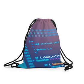 Рюкзак-мешок 3D с принтом Программирование в Тюмени, 100% полиэстер | плотность ткани — 200 г/м2, размер — 35 х 45 см; лямки — толстые шнурки, застежка на шнуровке, без карманов и подкладки | 