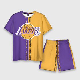 Мужской костюм с шортами 3D с принтом Los angeles lakers. NBA в Тюмени,  |  | basketbal | basketball | la | lakers | los angeles | los angeles lakers | national | nba | анжелес | баскетбол | лос анджелес | лэйкерс | национальная бескетбольная ассоциация | нба | онил | шакил