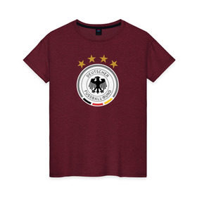Женская футболка хлопок с принтом Сборная Германии в Тюмени, 100% хлопок | прямой крой, круглый вырез горловины, длина до линии бедер, слегка спущенное плечо | сборная германии | футбол | чемпионат мира
