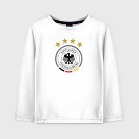 Детский лонгслив хлопок с принтом Сборная Германии в Тюмени, 100% хлопок | круглый вырез горловины, полуприлегающий силуэт, длина до линии бедер | сборная германии | футбол | чемпионат мира