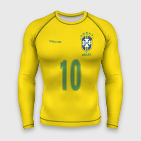 Мужской рашгард 3D с принтом Роналдиньо в Тюмени,  |  | brasil | brazilian | footbal | national | ronaldinho | soccer | time | бразилии | бразилия | национальная | по | роналдиньо | рональдиньо | сборная | футбол | футболу