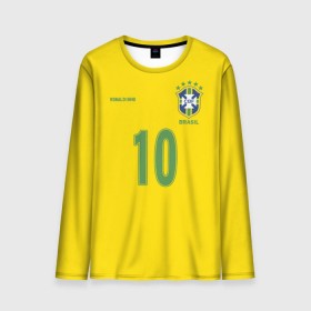 Мужской лонгслив 3D с принтом Роналдиньо в Тюмени, 100% полиэстер | длинные рукава, круглый вырез горловины, полуприлегающий силуэт | brasil | brazilian | footbal | national | ronaldinho | soccer | time | бразилии | бразилия | национальная | по | роналдиньо | рональдиньо | сборная | футбол | футболу