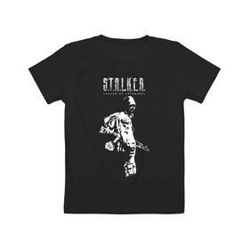 Детская футболка хлопок с принтом STALKER: Shadow of Chernobyl в Тюмени, 100% хлопок | круглый вырез горловины, полуприлегающий силуэт, длина до линии бедер | stalker: shadow of chernobyl | сталкер