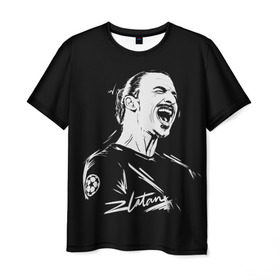 Мужская футболка 3D с принтом Zlatan Ibrahimovic в Тюмени, 100% полиэфир | прямой крой, круглый вырез горловины, длина до линии бедер | football | златан ибрагимович | игрок | сборная швеции | футбол | футболист