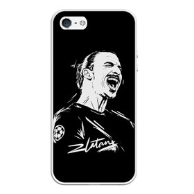 Чехол для iPhone 5/5S матовый с принтом Zlatan Ibrahimovic в Тюмени, Силикон | Область печати: задняя сторона чехла, без боковых панелей | Тематика изображения на принте: football | златан ибрагимович | игрок | сборная швеции | футбол | футболист