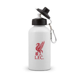 Бутылка спортивная с принтом FC Liverpool в Тюмени, металл | емкость — 500 мл, в комплекте две пластиковые крышки и карабин для крепления | liverpool | англия | ливерпуль | лига чемпионов | чемпионат