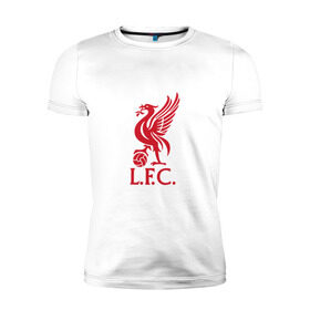 Мужская футболка премиум с принтом FC Liverpool в Тюмени, 92% хлопок, 8% лайкра | приталенный силуэт, круглый вырез ворота, длина до линии бедра, короткий рукав | Тематика изображения на принте: liverpool | англия | ливерпуль | лига чемпионов | чемпионат