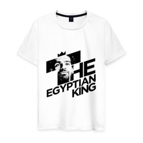 Мужская футболка хлопок с принтом Король Египта - Салах в Тюмени, 100% хлопок | прямой крой, круглый вырез горловины, длина до линии бедер, слегка спущенное плечо. | 