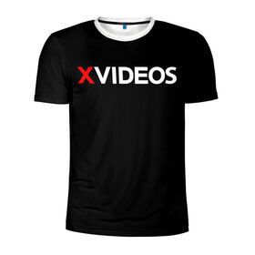 Мужская футболка 3D спортивная с принтом Xvideos в Тюмени, 100% полиэстер с улучшенными характеристиками | приталенный силуэт, круглая горловина, широкие плечи, сужается к линии бедра | Тематика изображения на принте: xvideos