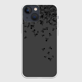Чехол для iPhone 13 mini с принтом Noctis Lucis Caelum в Тюмени,  |  | Тематика изображения на принте: final fantasy xv | кости | кэлум | люцис | ноктис | серый | череп | черный
