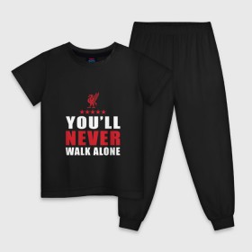 Детская пижама хлопок с принтом Liverpool FC в Тюмени, 100% хлопок |  брюки и футболка прямого кроя, без карманов, на брюках мягкая резинка на поясе и по низу штанин
 | liverpool | англия | ливерпуль | лига чемпионов | чемпионат