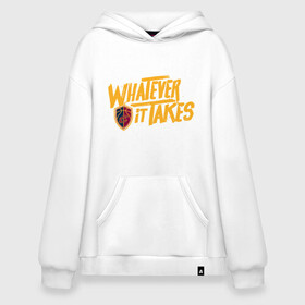 Худи SuperOversize хлопок с принтом Cavaliers - Whatever it Takes в Тюмени, 70% хлопок, 30% полиэстер, мягкий начес внутри | карман-кенгуру, эластичная резинка на манжетах и по нижней кромке, двухслойный капюшон
 | basketbal | cleveland cavaliers | nba | баскетбол | кливленд кавальерс | нба