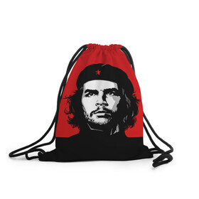 Рюкзак-мешок 3D с принтом Che Guevara в Тюмени, 100% полиэстер | плотность ткани — 200 г/м2, размер — 35 х 45 см; лямки — толстые шнурки, застежка на шнуровке, без карманов и подкладки | 