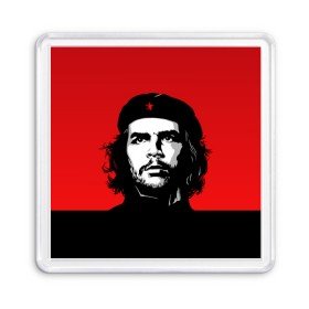 Магнит 55*55 с принтом Che Guevara в Тюмени, Пластик | Размер: 65*65 мм; Размер печати: 55*55 мм | 